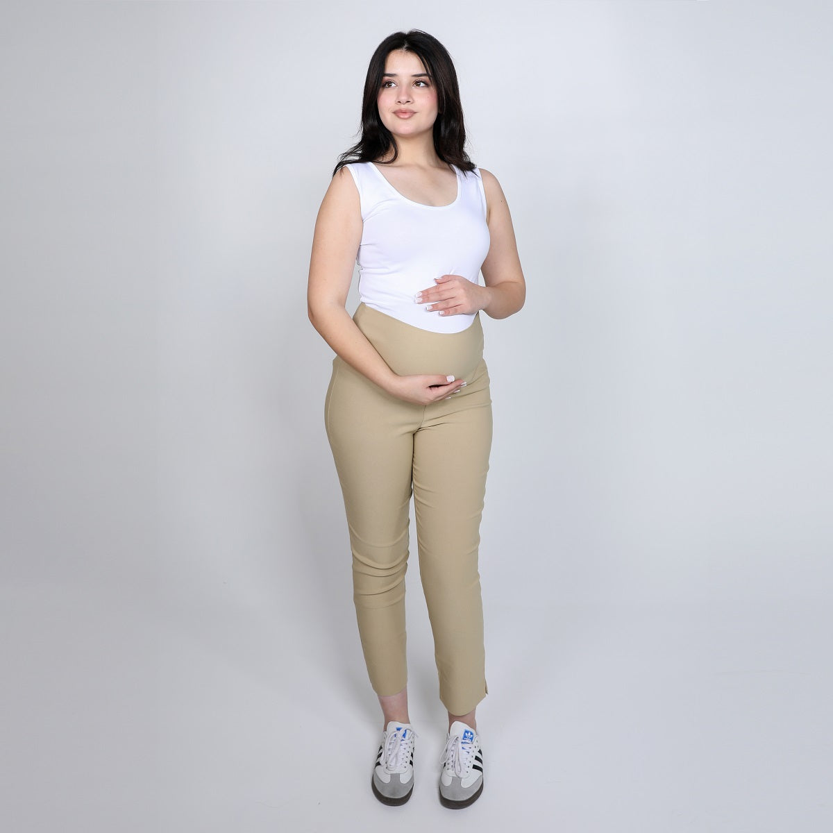 Beige Nicky Capri Pant