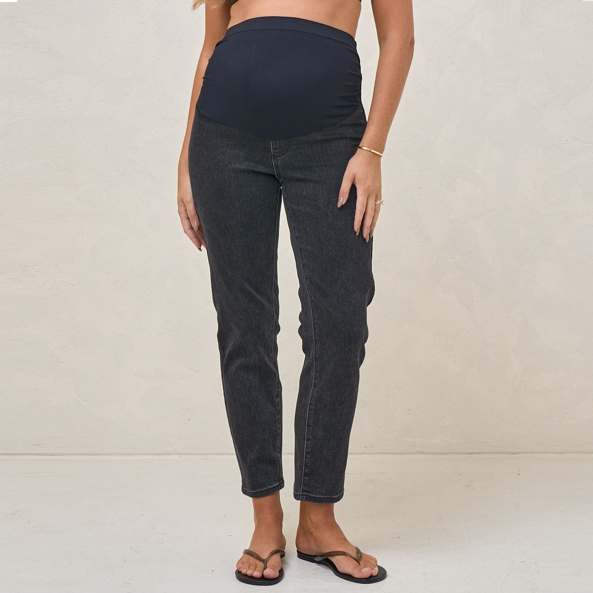 Washed Black On The Move Mum Jean