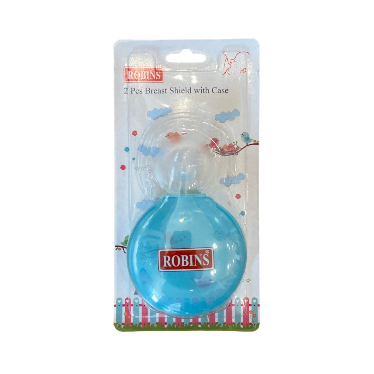 Robins Blue Breast Shield with Case