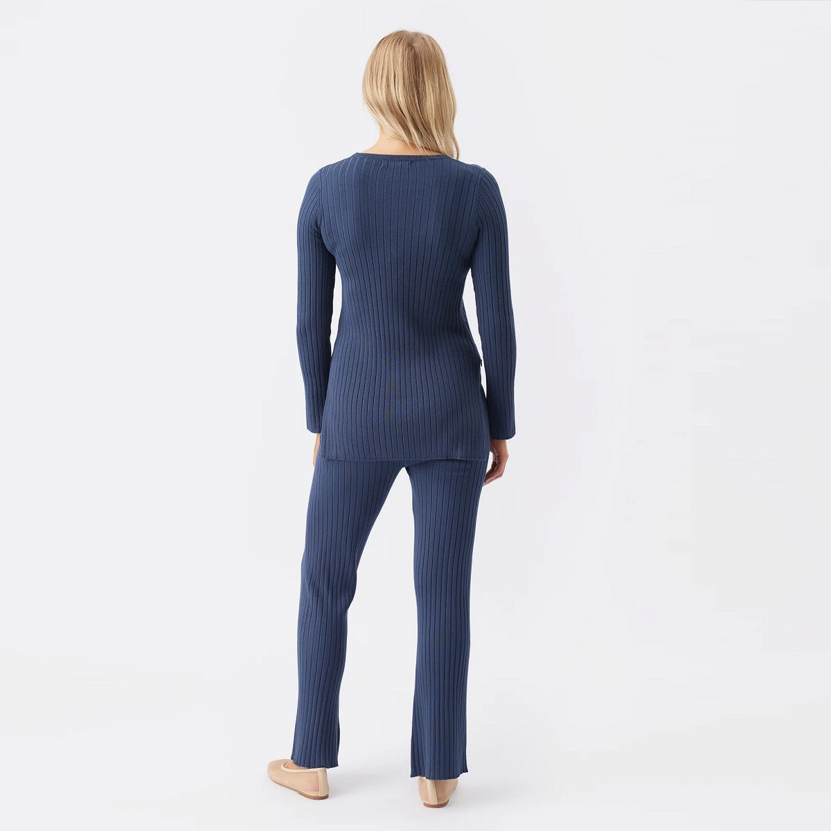 French Navy Sienna Rib Knit Set