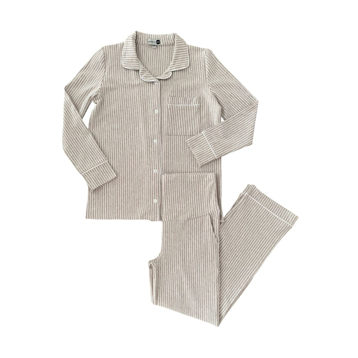 Beige Before & After Pajama
