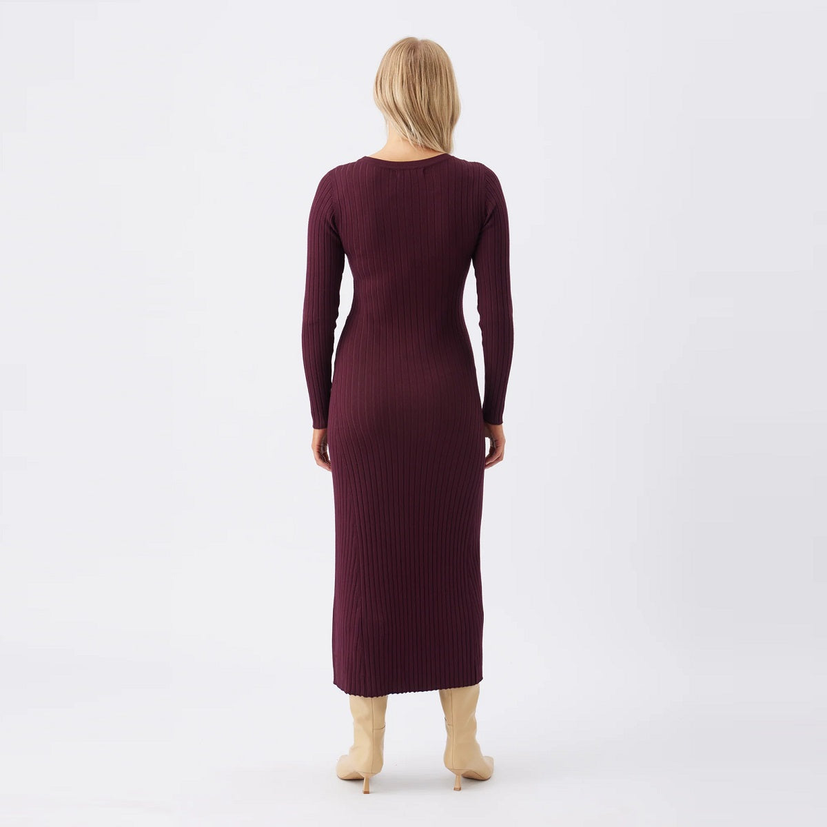Maroon Eden Knit Nursing Dress