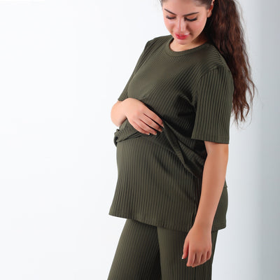 Green Cherry Stripe Suit