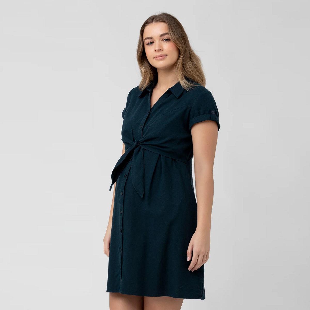 Biro Colette Tie Up Linen Dress