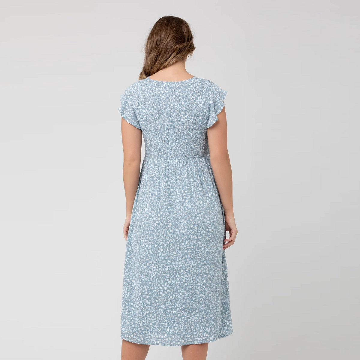 Petrol Ava Shirred Dress