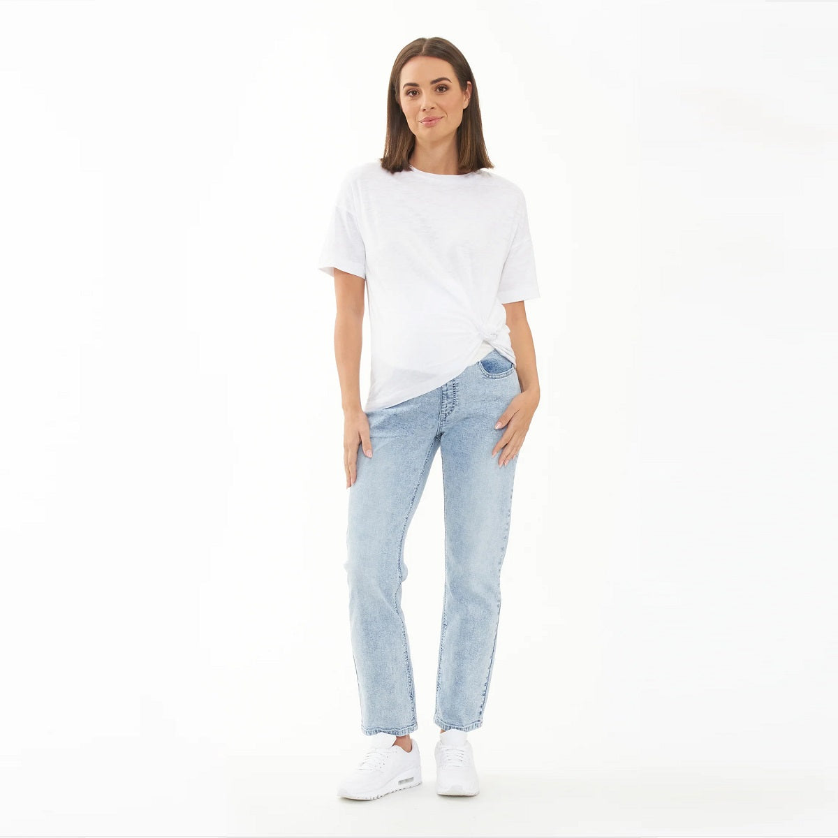 Blue Haze Nova Over Bump Crop Jean