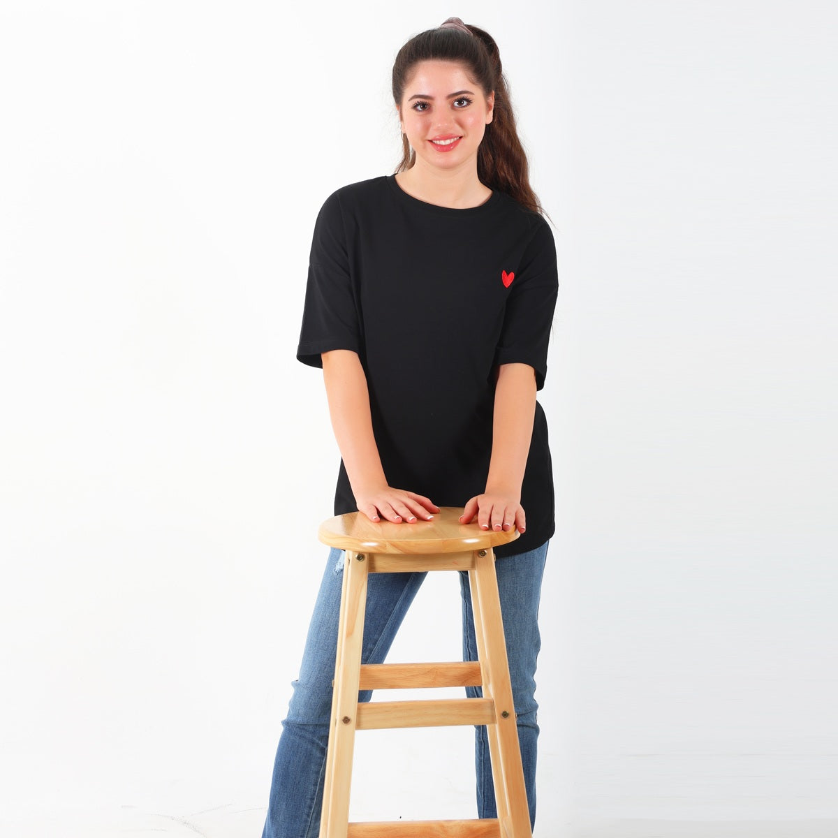MamaHeart Black Short Sleeve Tee
