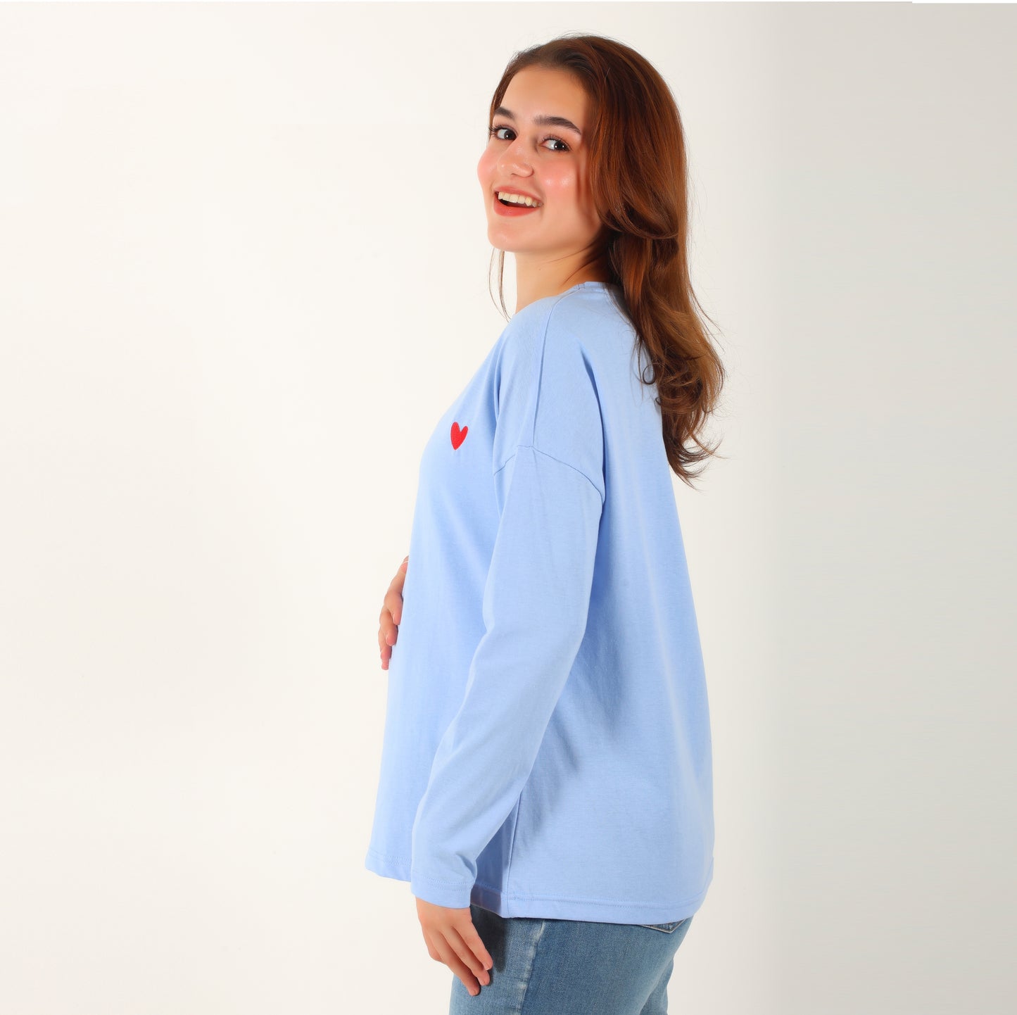 MamaHeart Blue Long Sleeve Tee