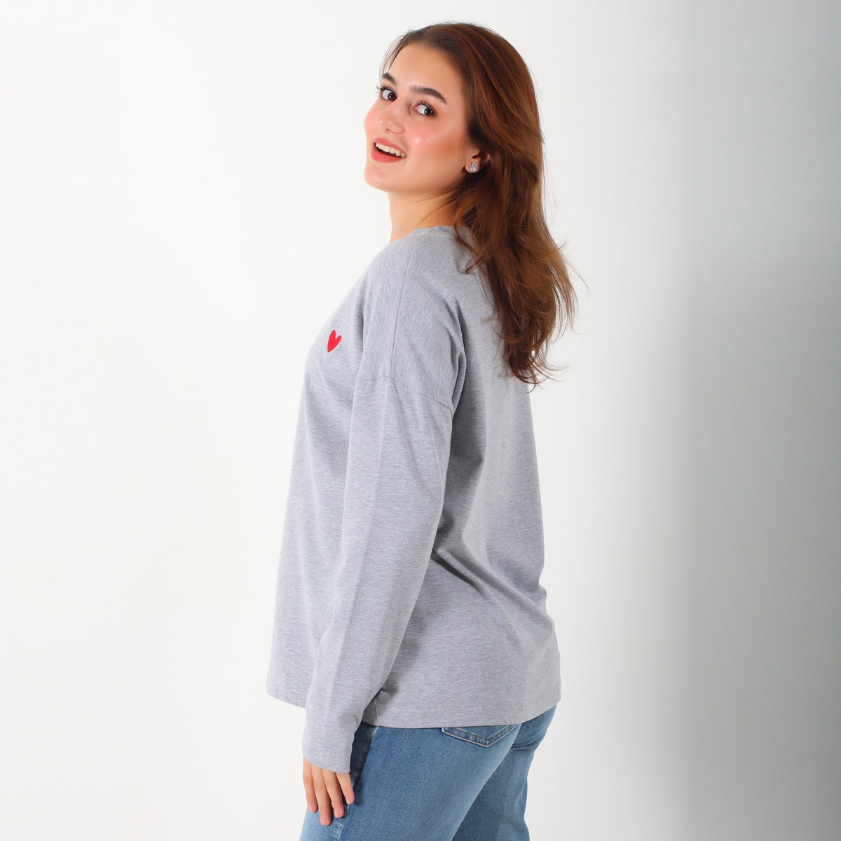 MamaHeart Gray Long Sleeve Tee