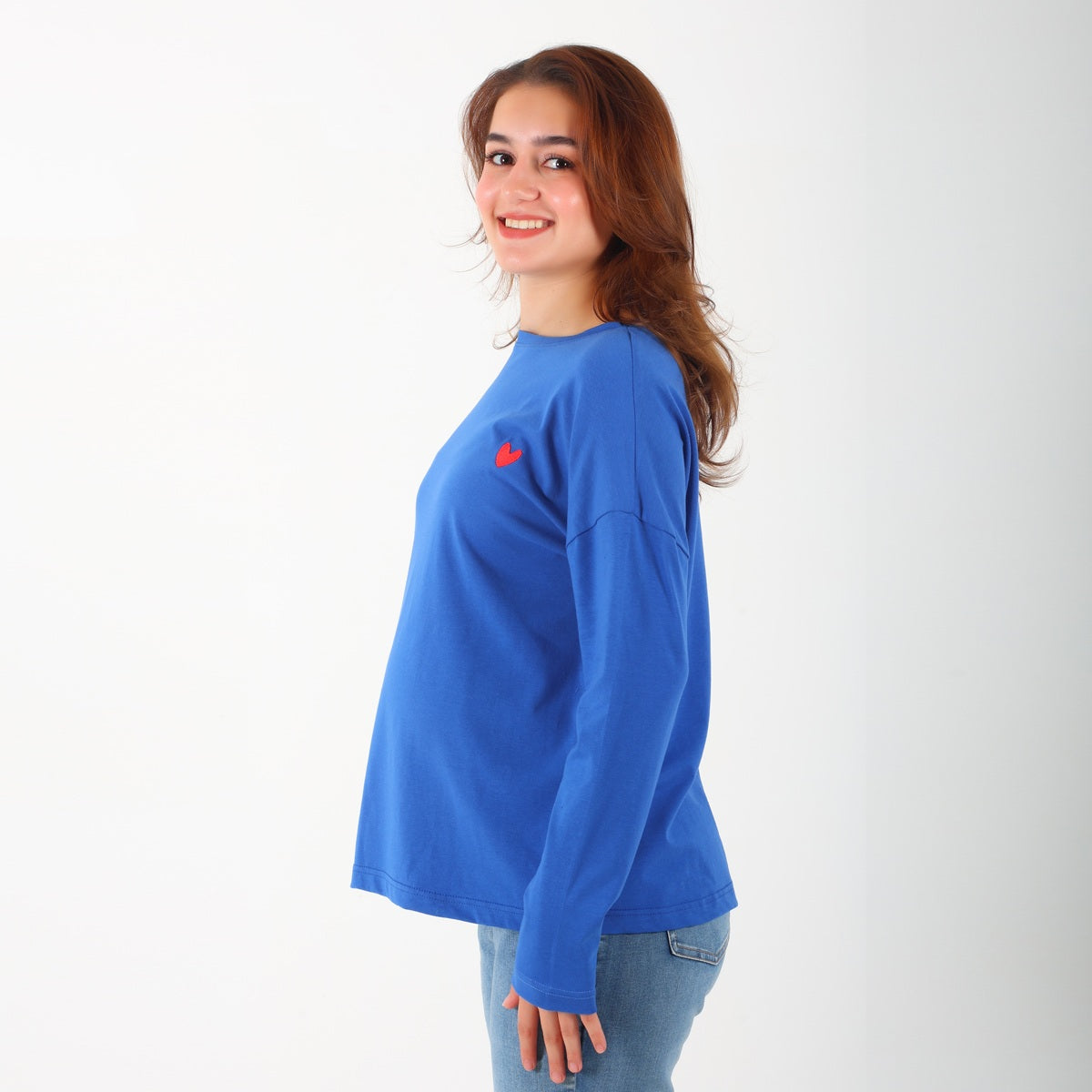 MamaHeart Sky Blue Long Sleeve Tee