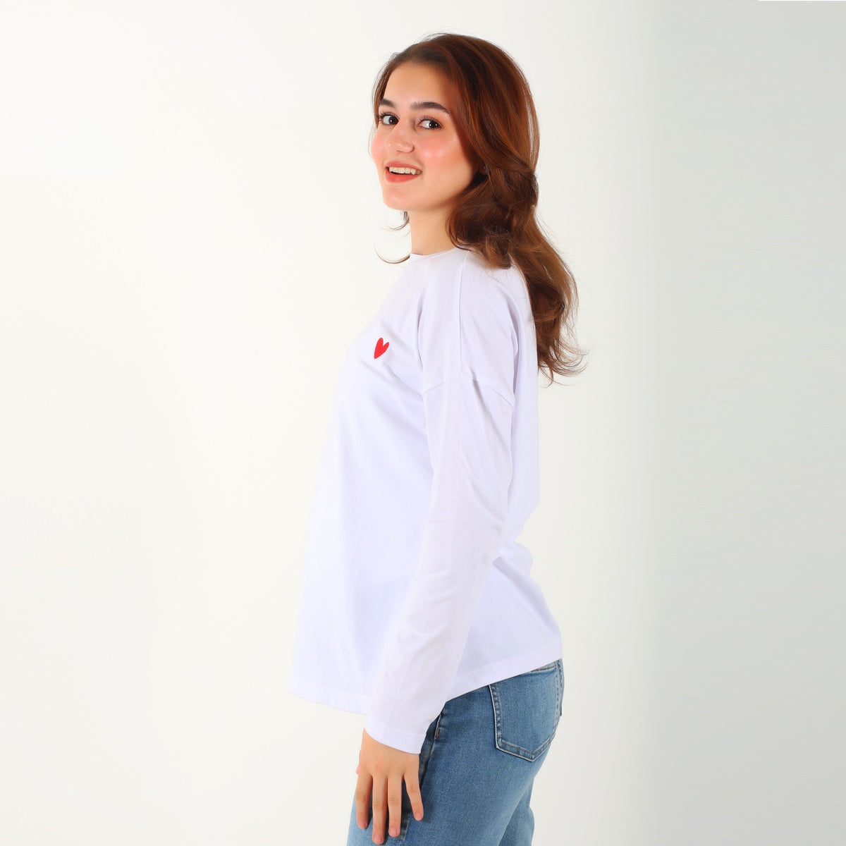 MamaHeart White Long Sleeve Tee