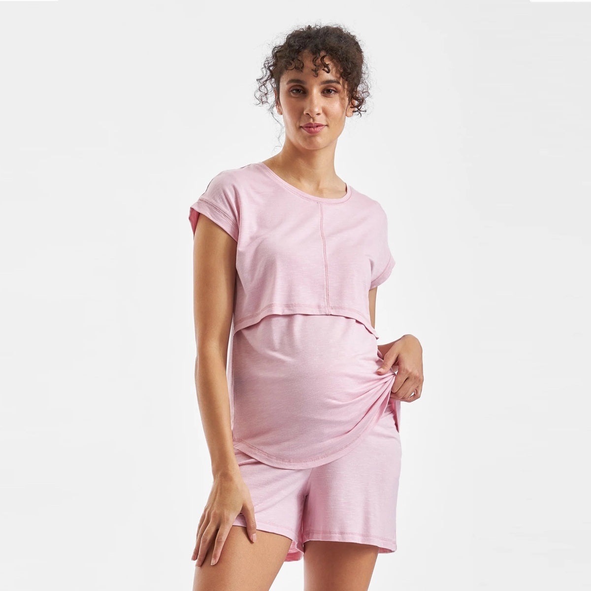 Dusty Pink Dreamy Nursing Tee & Short