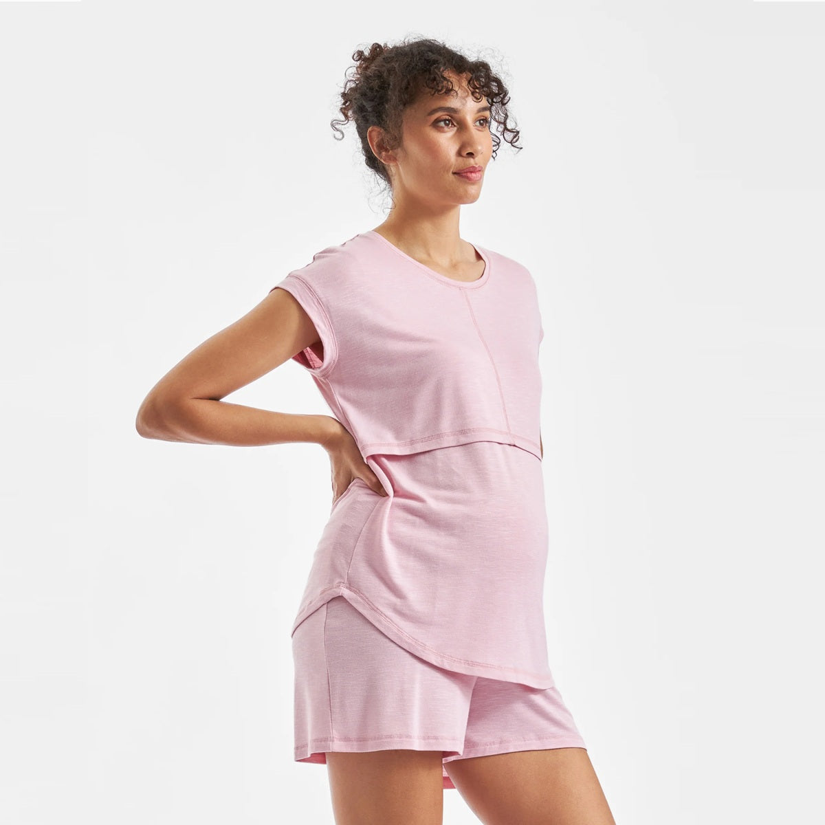 Dusty Pink Dreamy Nursing Tee & Short