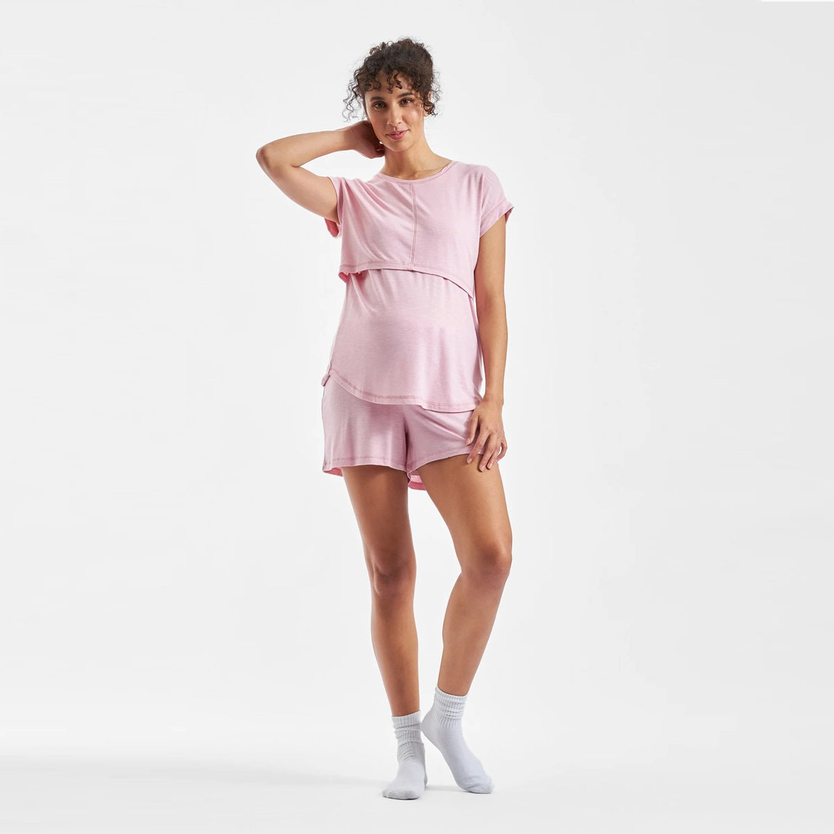 Dusty Pink Dreamy Nursing Tee & Short