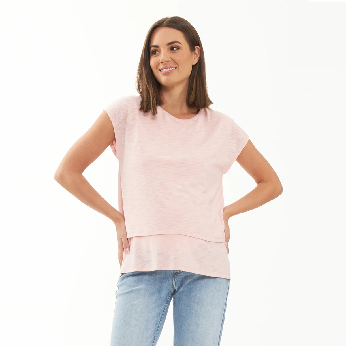Soft Pink Jazmin Nursing Tee