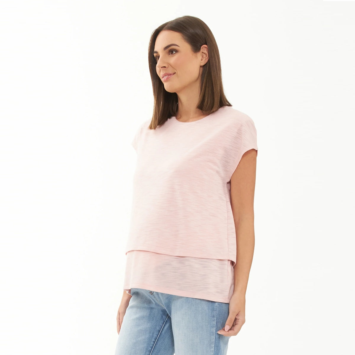 Soft Pink Jazmin Nursing Tee