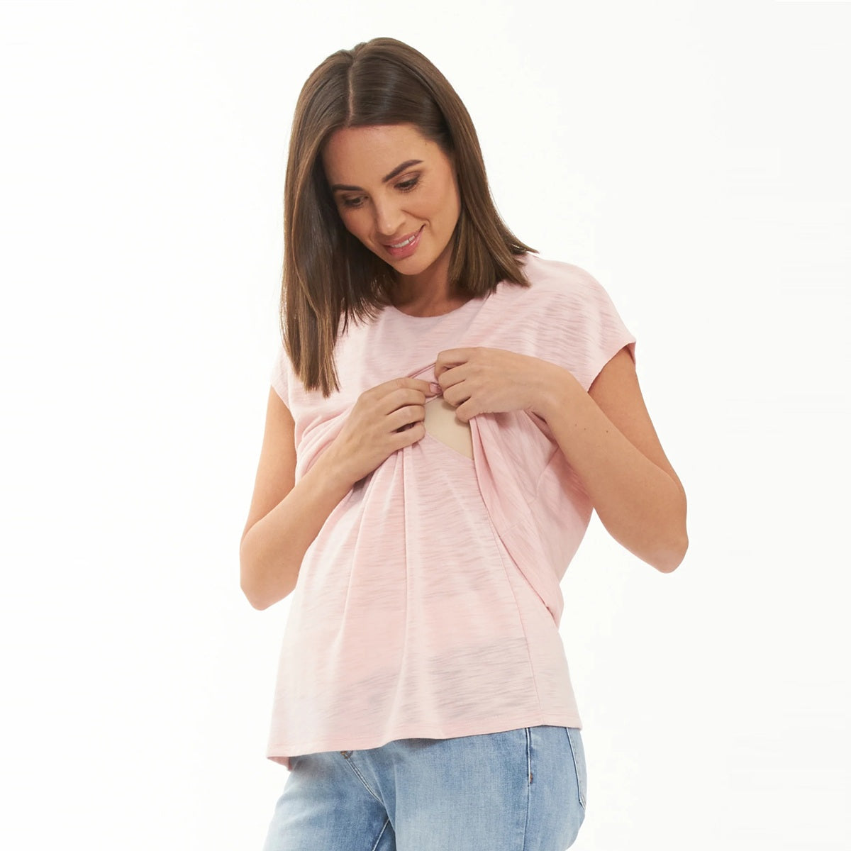 Soft Pink Jazmin Nursing Tee