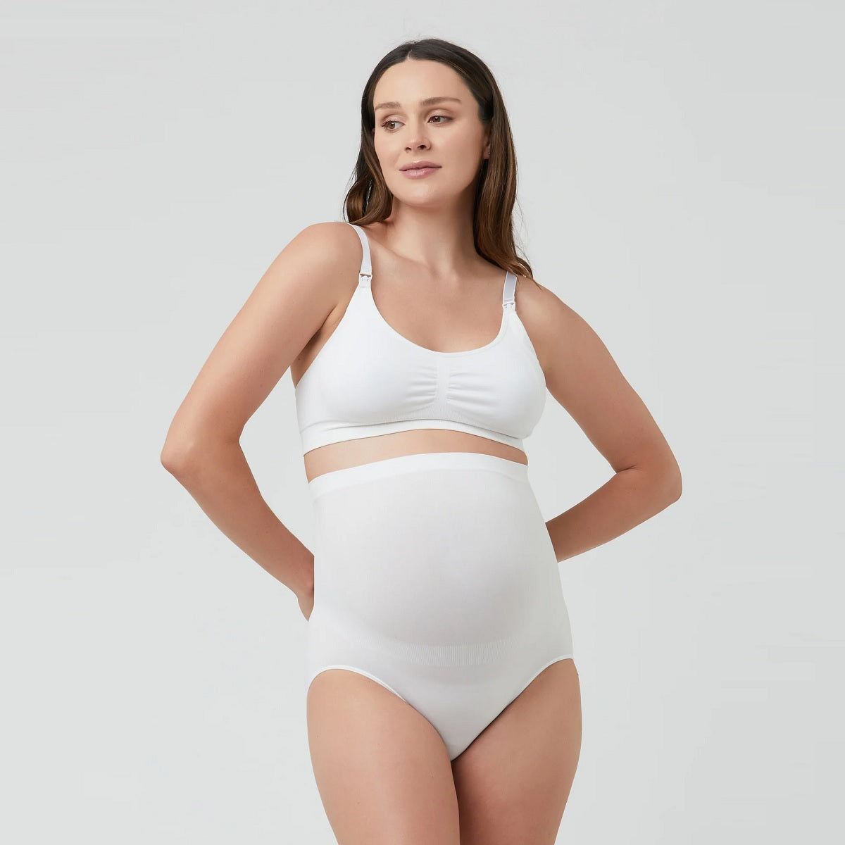 White Seamless Nursing Bra