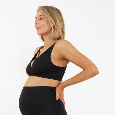 Black Seamless Nursing Bralette