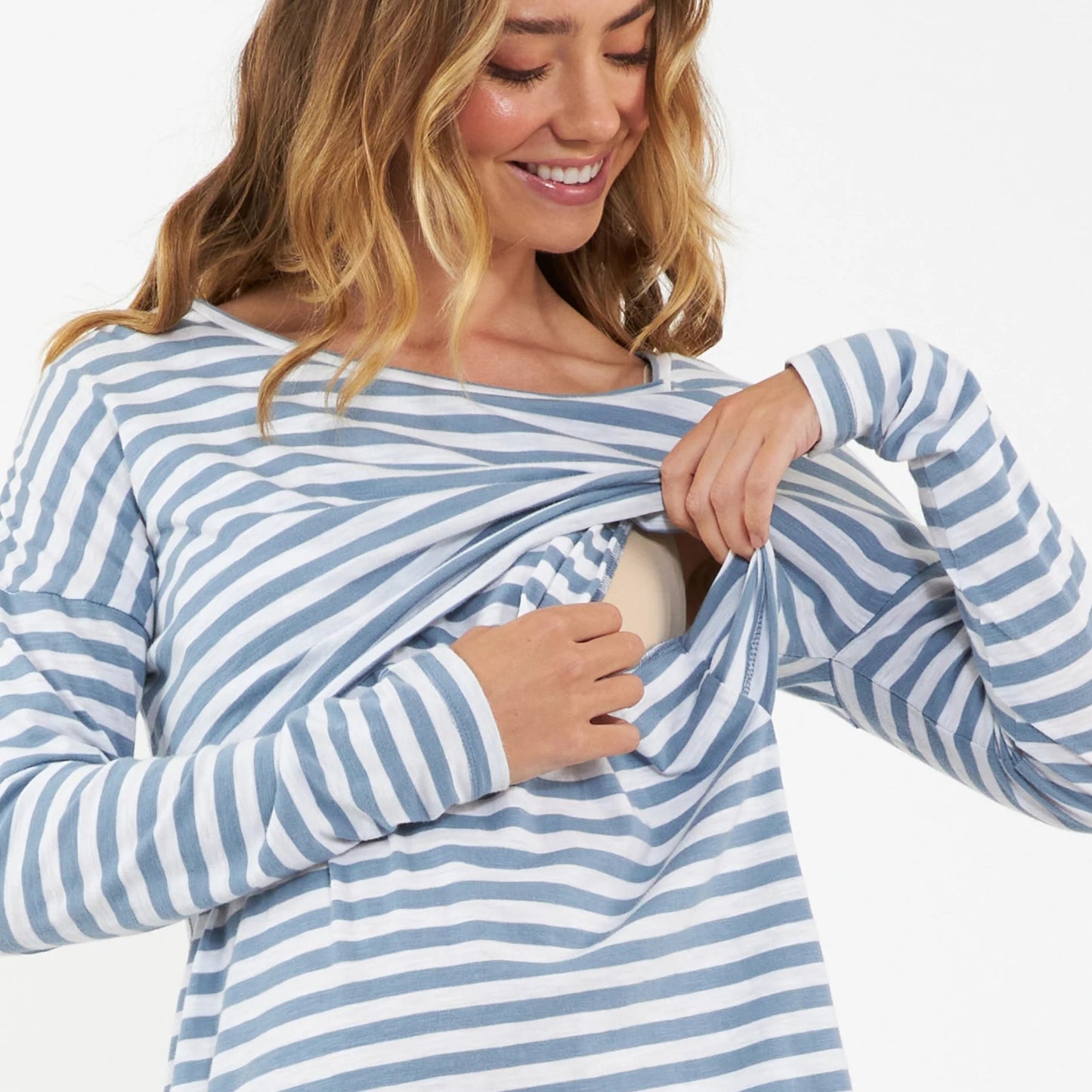 Petrol Lionel Long Sleeve Nursing Tee