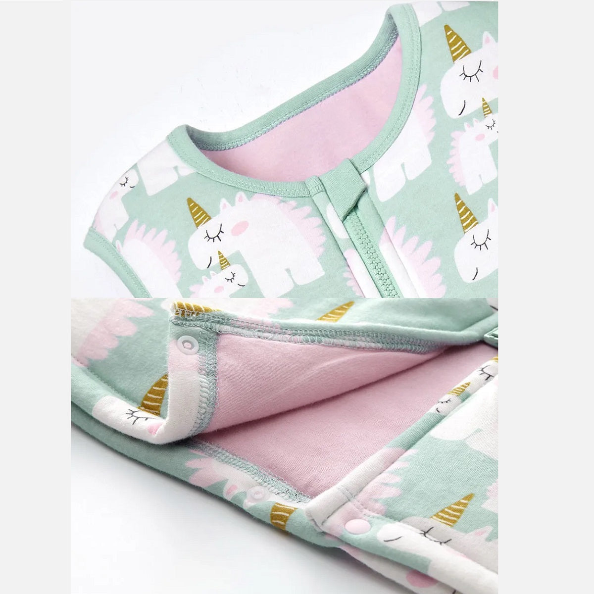 All Seasons Green Unicorn Sleep Suit