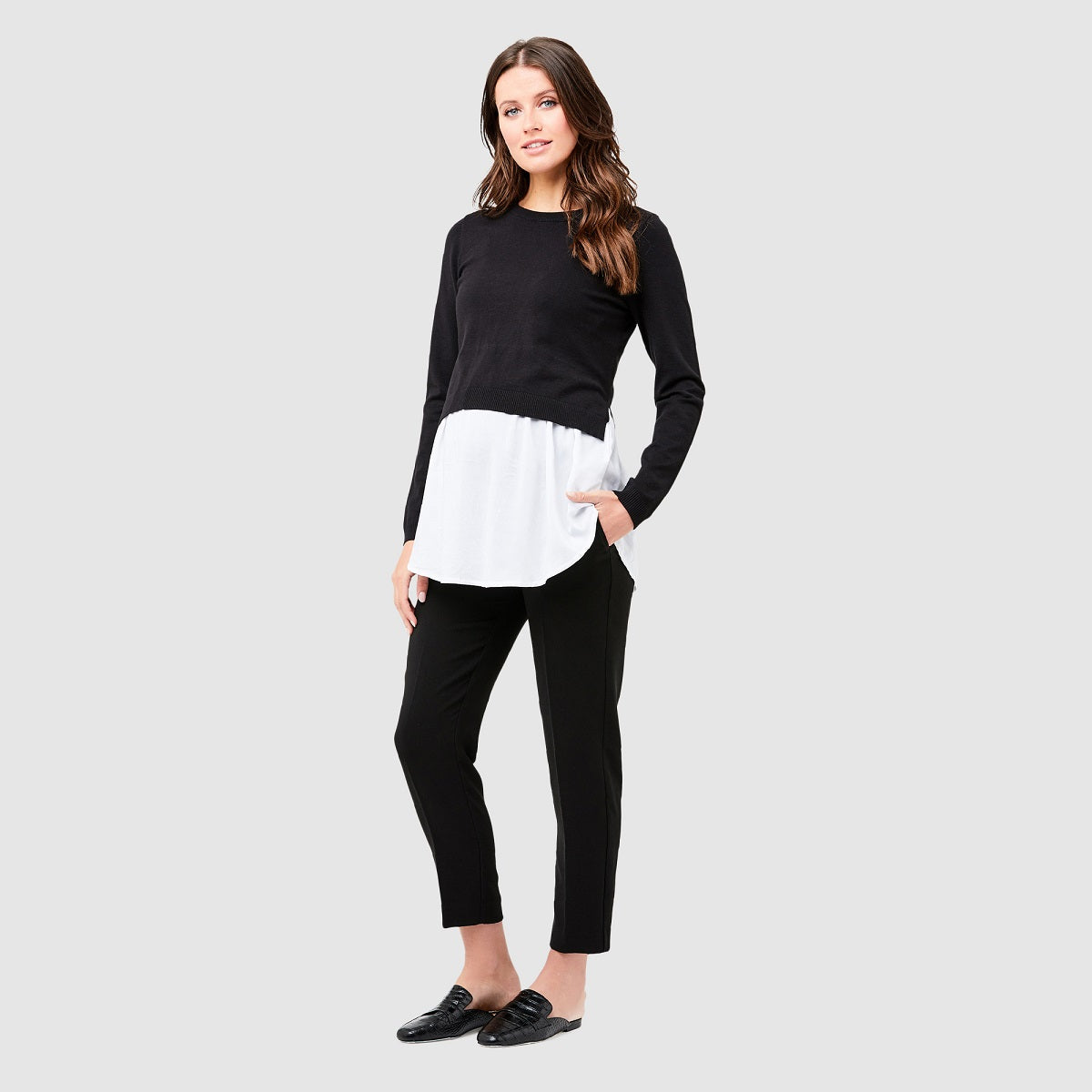 Black Pia Nursing Knit
