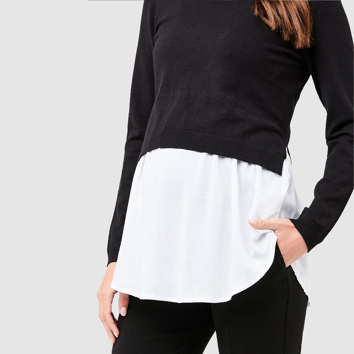 Black Pia Nursing Knit
