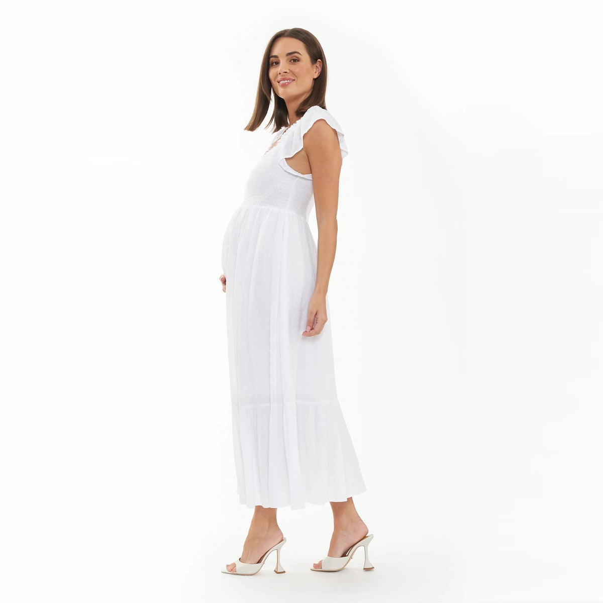 White Hail Spot Dress