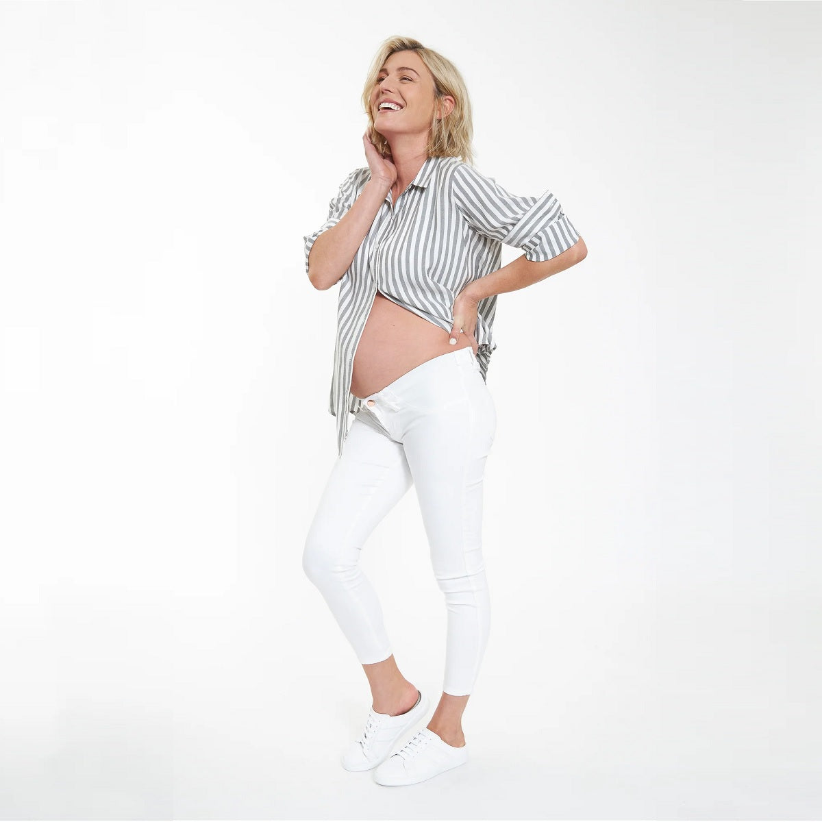 White Isla Ankle Grazer Jegging