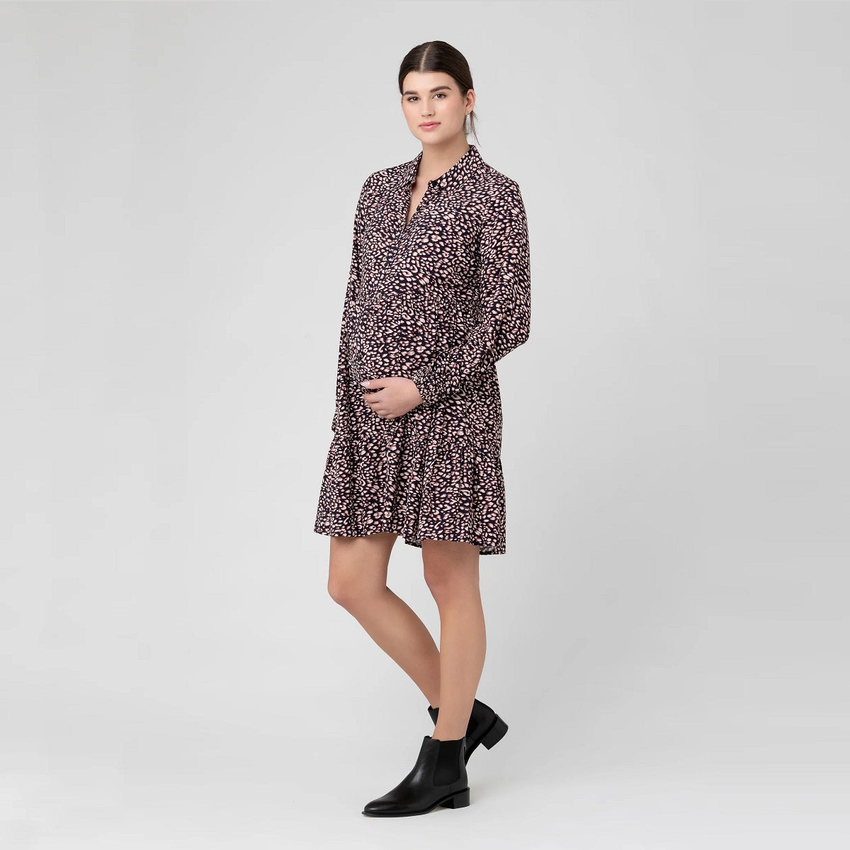 Midnight Leah Button Through Dress