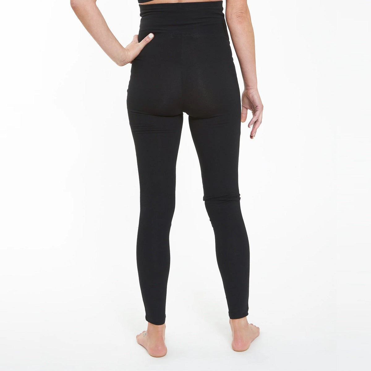 Black Organic Over Bump Legging