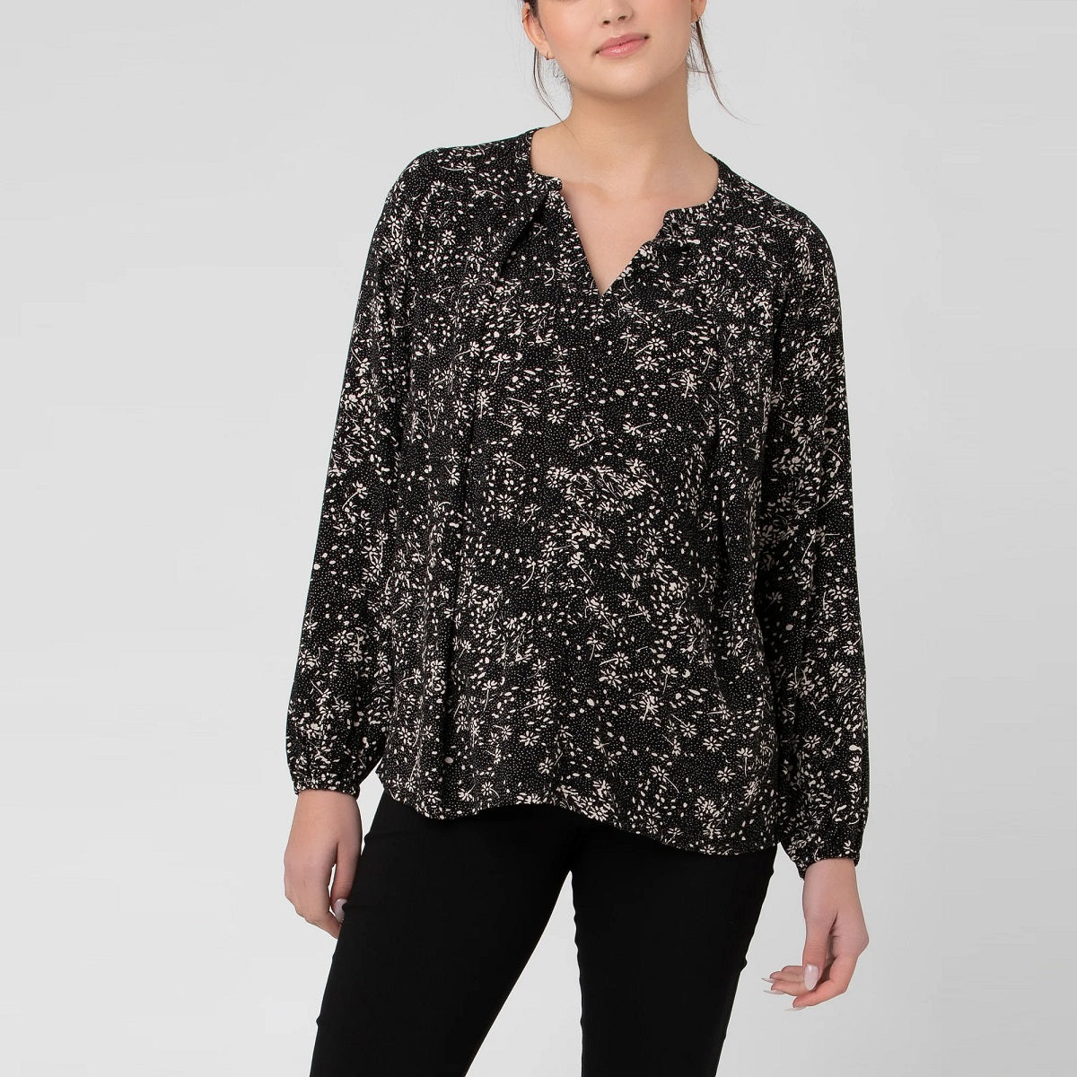 Black Trixie Nursing Blouse