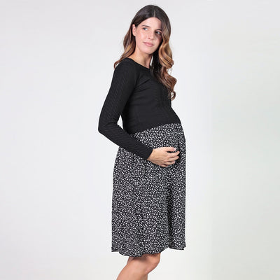 Black Flat Knit Dress