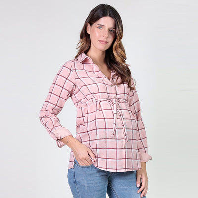 Light pink Check Shirt