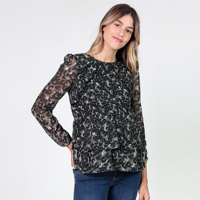 Kakhy Animal Print Blouse