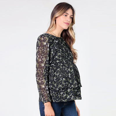 Kakhy Animal Print Blouse