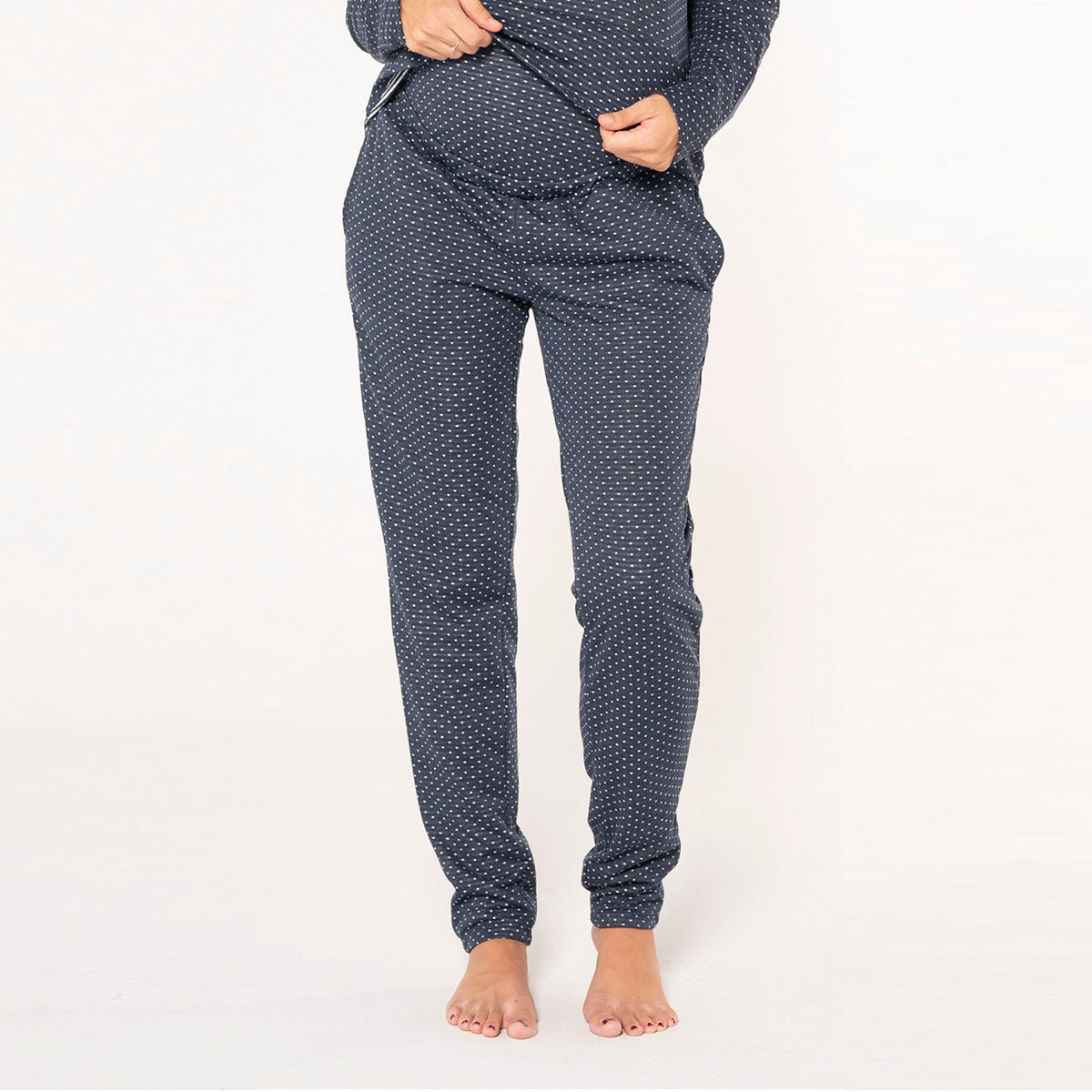 Navy Polka Dot Pajama