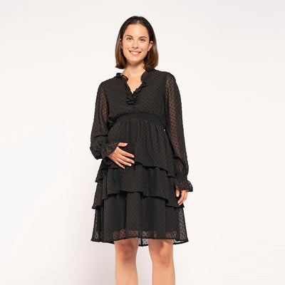 Black Plumetti Dress