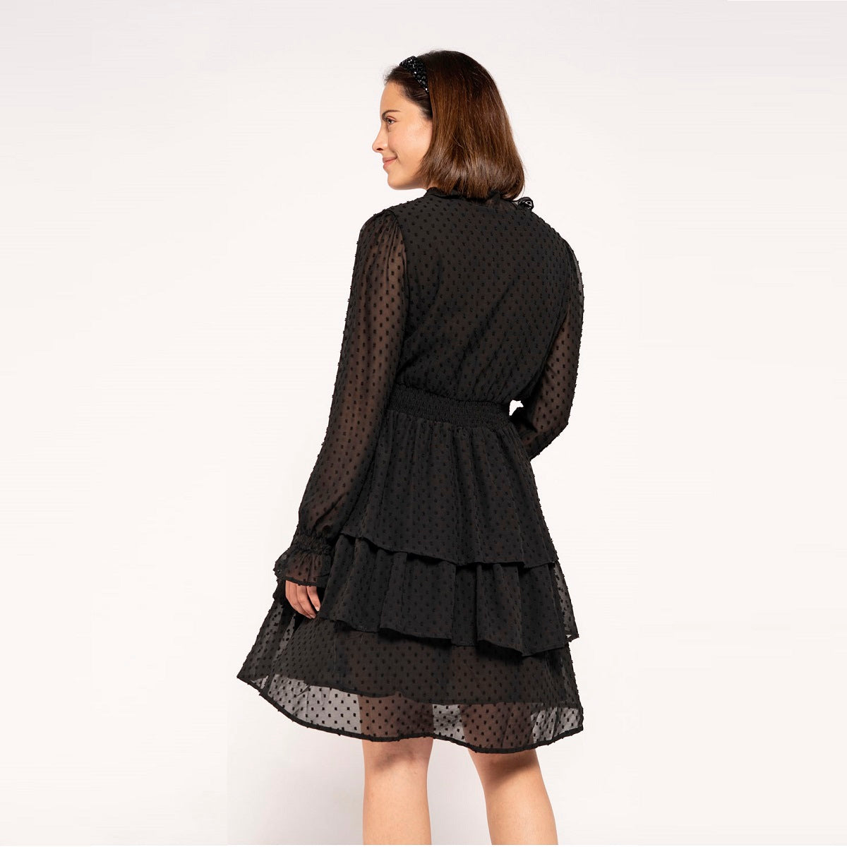 Black Plumetti Dress