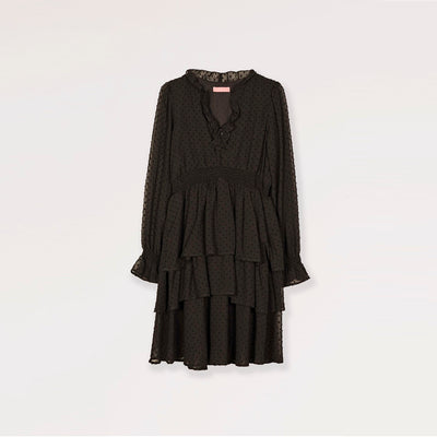 Black Plumetti Dress