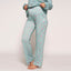 Turquoise Flowered Printed Pyjama