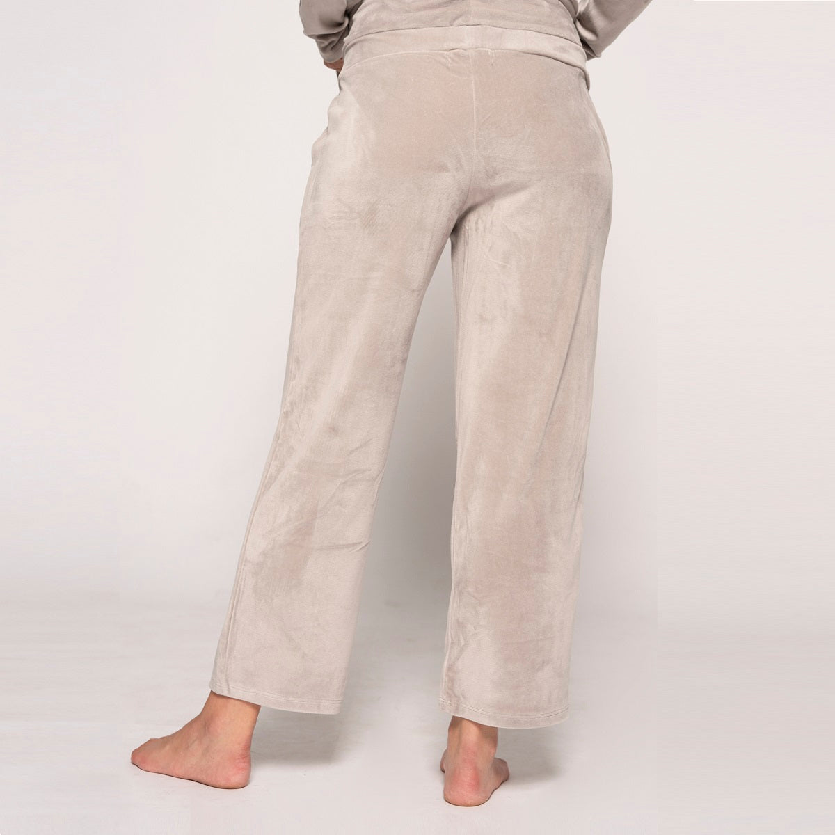 Grey Long sleeves Velor Pajama