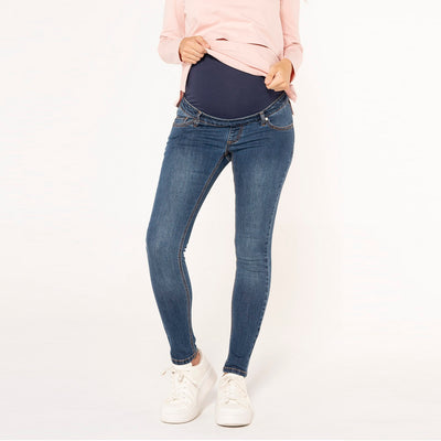 Dark indigo Maternity slim jeans