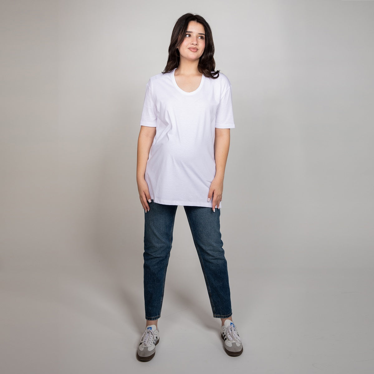 White Meeza Maternity T-Shirt