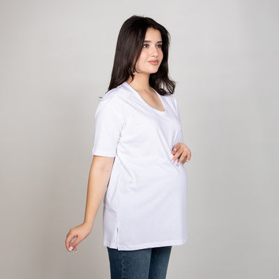 White Meeza Maternity T-Shirt