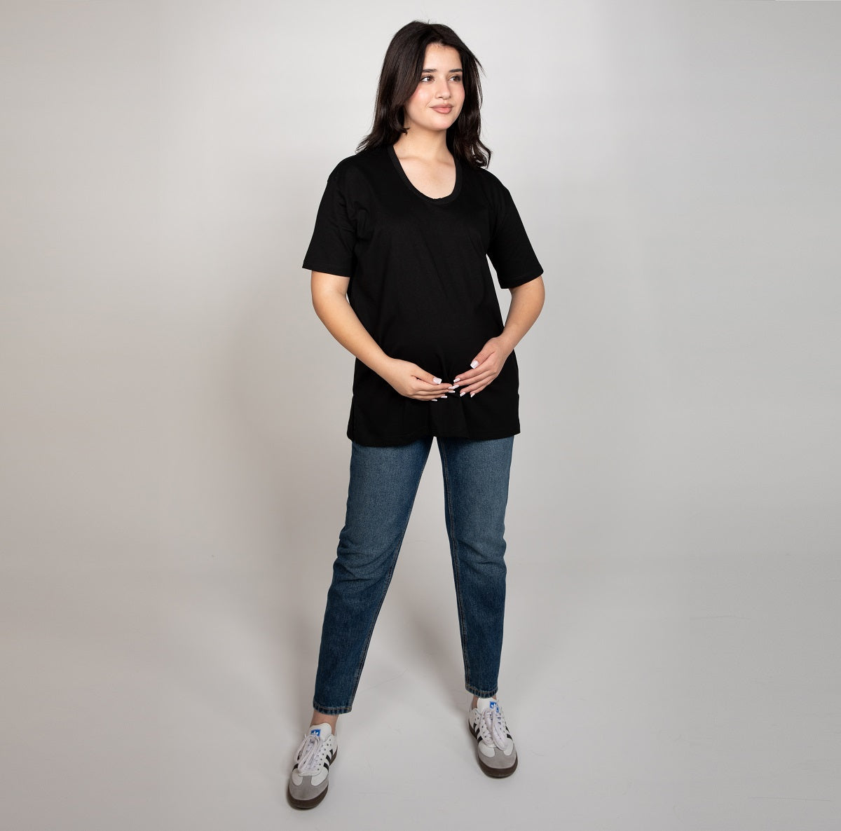 Black Meeza Maternity T-Shirt