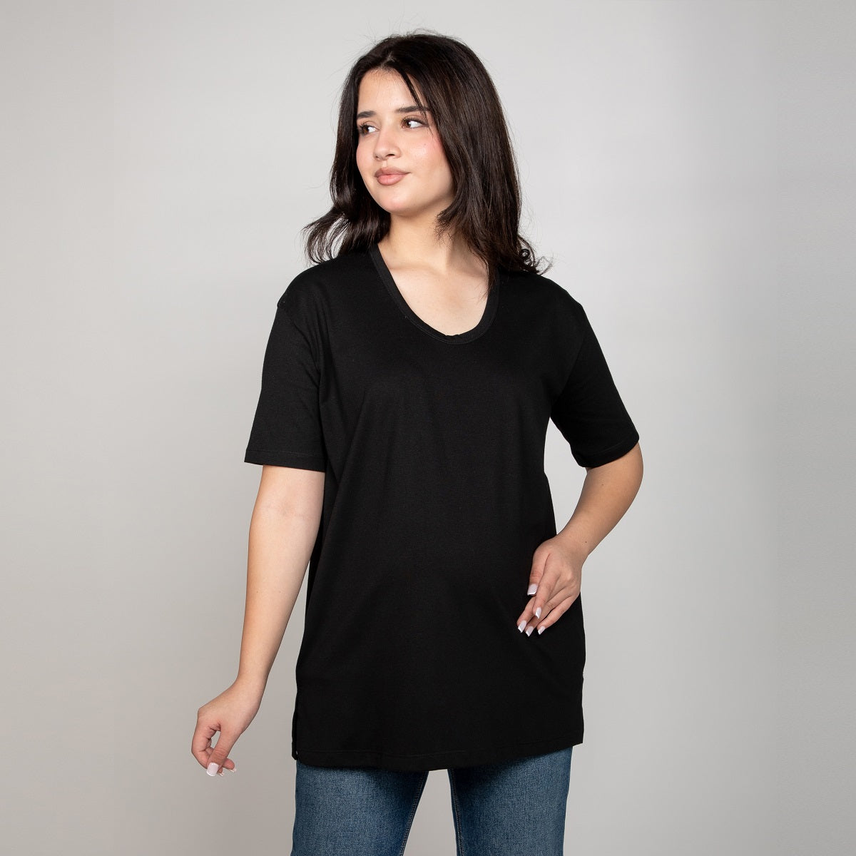 Black Meeza Maternity T-Shirt