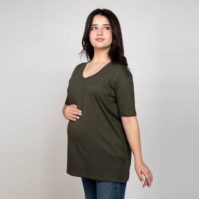 Olive Meeza Maternity T-Shirt