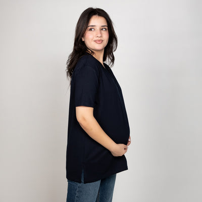 Navy Meeza Maternity T-Shirt