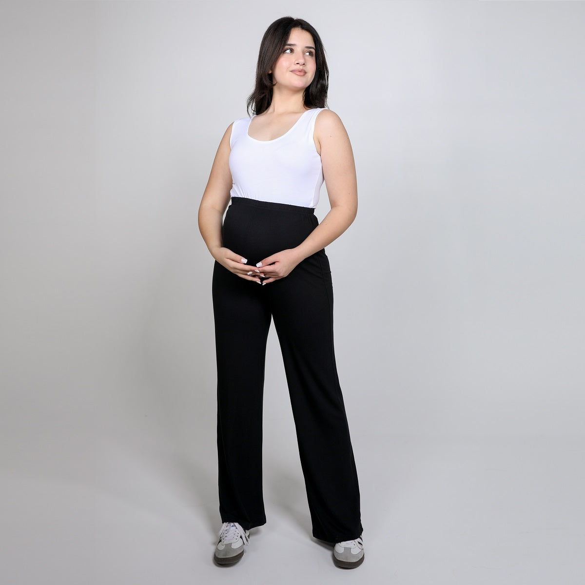 Black Linda Wide Leg Pants